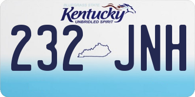 KY license plate 232JNH