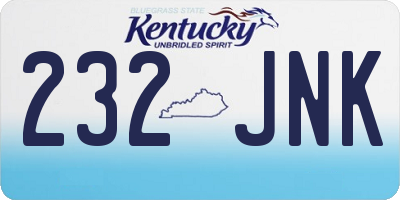 KY license plate 232JNK