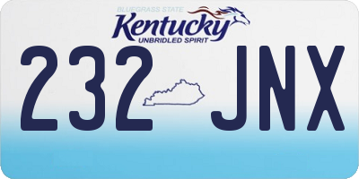 KY license plate 232JNX