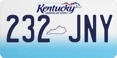 KY license plate 232JNY