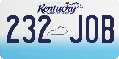 KY license plate 232JOB