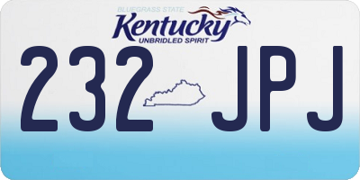KY license plate 232JPJ