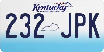 KY license plate 232JPK