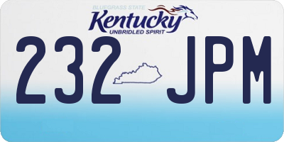 KY license plate 232JPM