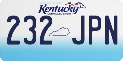 KY license plate 232JPN