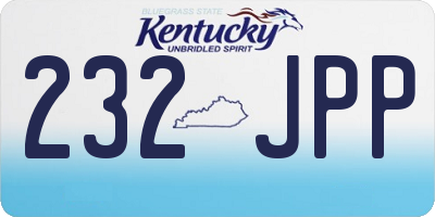 KY license plate 232JPP