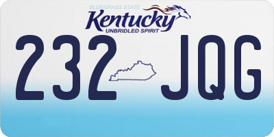 KY license plate 232JQG