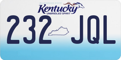 KY license plate 232JQL