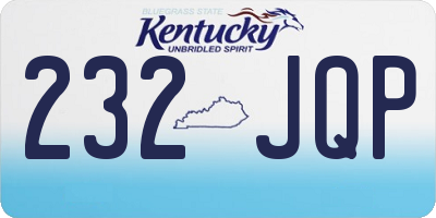 KY license plate 232JQP