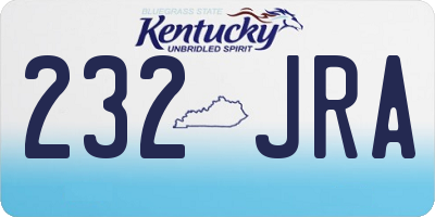 KY license plate 232JRA
