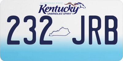 KY license plate 232JRB