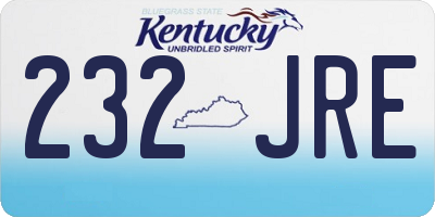 KY license plate 232JRE