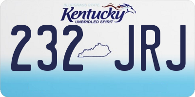 KY license plate 232JRJ