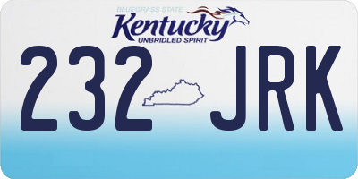 KY license plate 232JRK