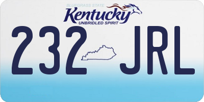 KY license plate 232JRL