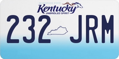 KY license plate 232JRM