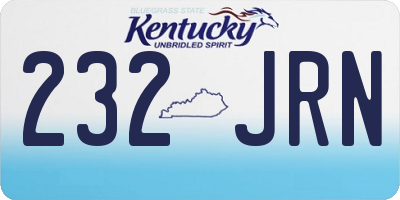 KY license plate 232JRN