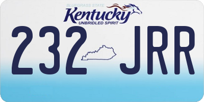 KY license plate 232JRR