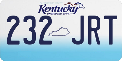KY license plate 232JRT