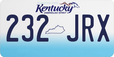 KY license plate 232JRX