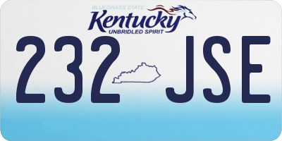 KY license plate 232JSE