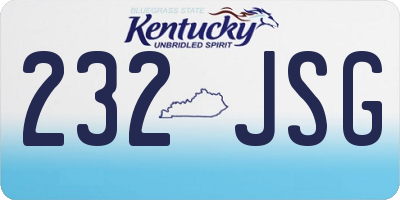 KY license plate 232JSG