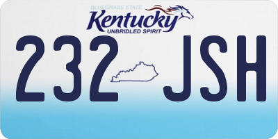 KY license plate 232JSH