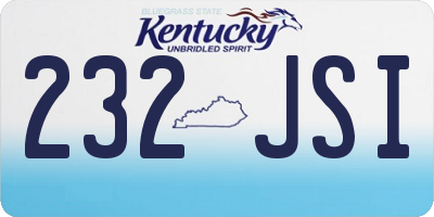 KY license plate 232JSI