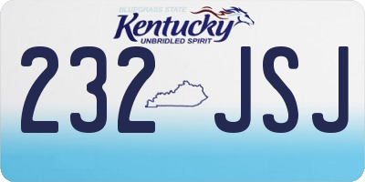 KY license plate 232JSJ
