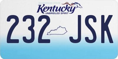 KY license plate 232JSK