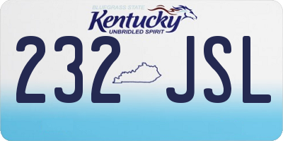 KY license plate 232JSL