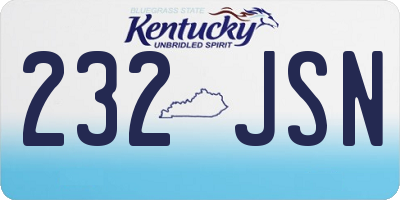 KY license plate 232JSN