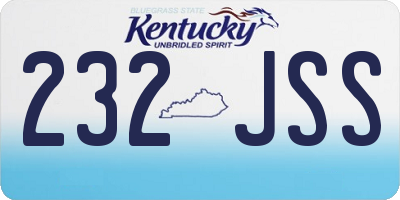 KY license plate 232JSS