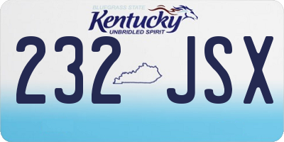 KY license plate 232JSX