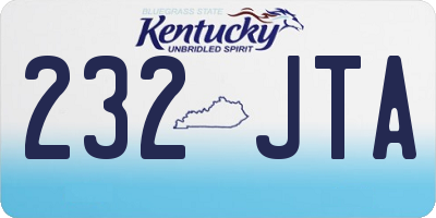 KY license plate 232JTA