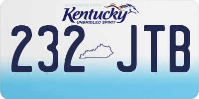KY license plate 232JTB