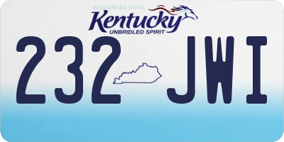 KY license plate 232JWI