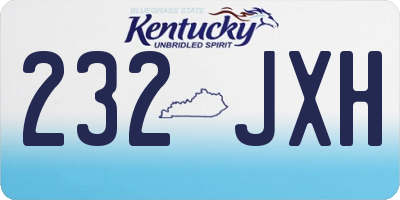 KY license plate 232JXH