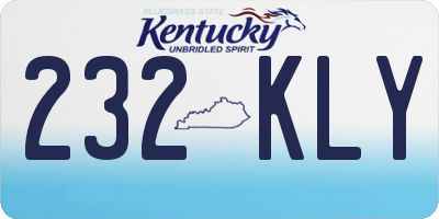KY license plate 232KLY