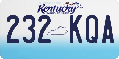 KY license plate 232KQA