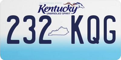 KY license plate 232KQG