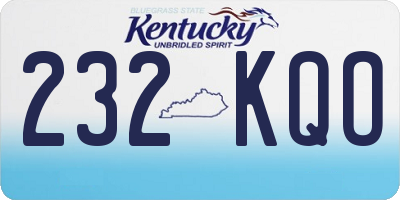 KY license plate 232KQO