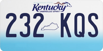 KY license plate 232KQS