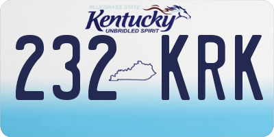 KY license plate 232KRK