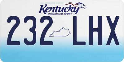 KY license plate 232LHX