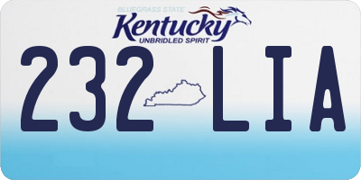 KY license plate 232LIA