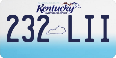 KY license plate 232LII