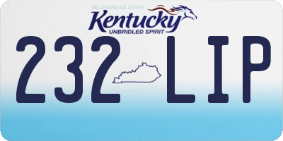 KY license plate 232LIP