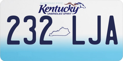 KY license plate 232LJA