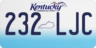 KY license plate 232LJC